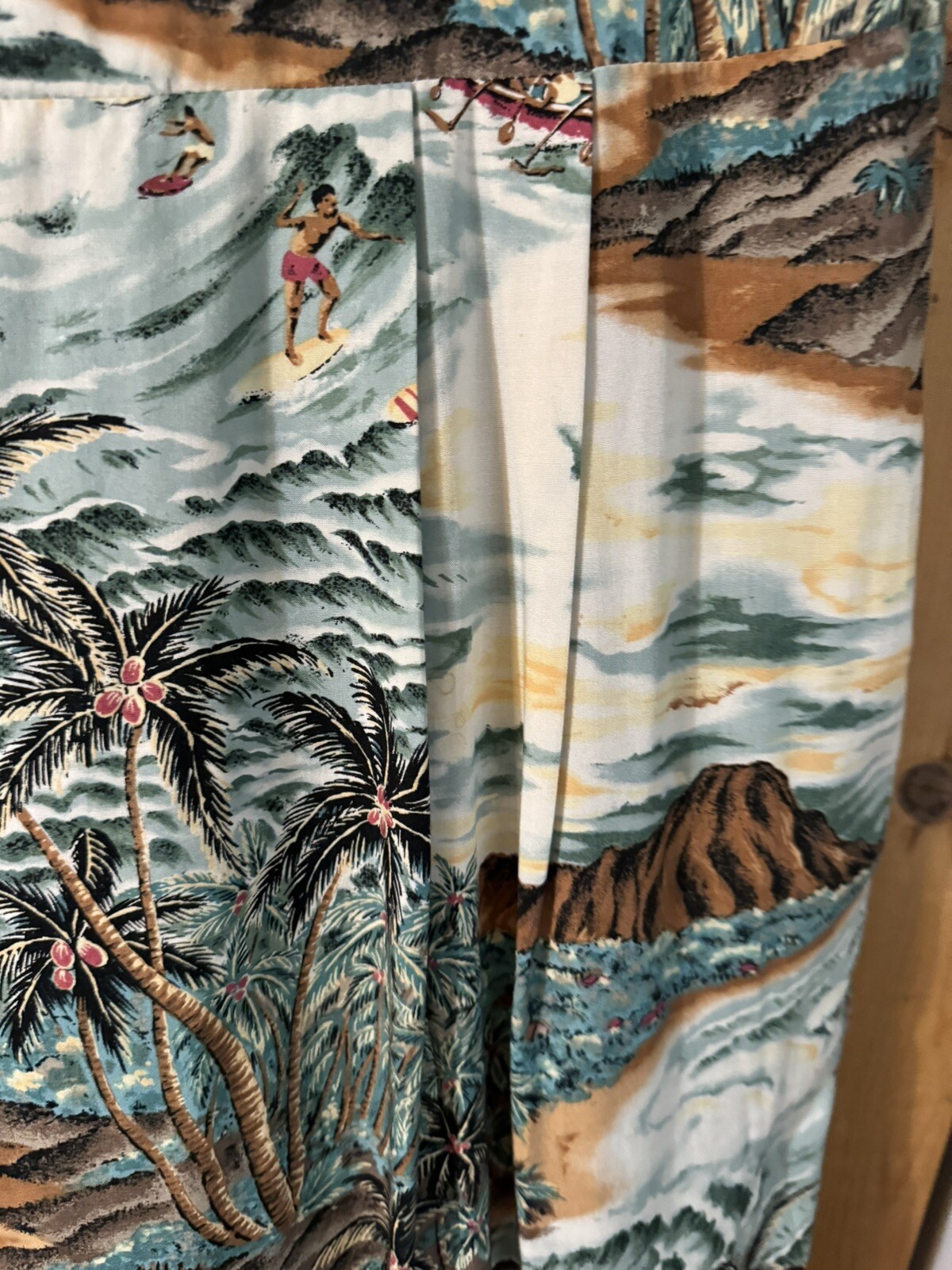 Womens Pineapple Juice Hawaiian MuumuuMidi (2 Flaws) SMALL BUST 18 Across