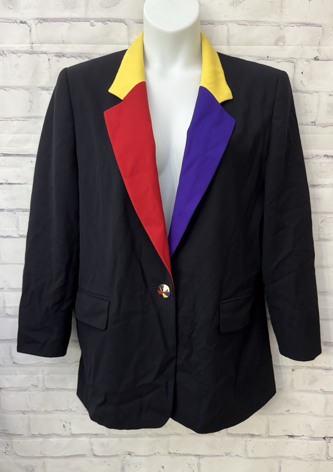 Vintage Escada Margaretha Ley Blazer 80s Power Suit Royalcore Flaw Sz 44 Career