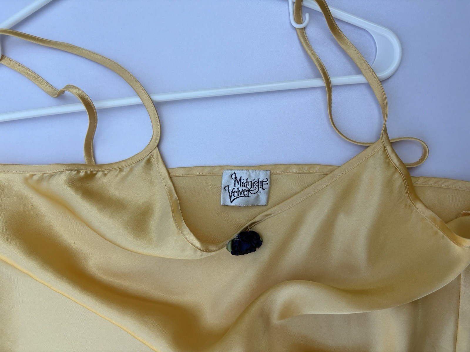 Vintage y2k Midnight Velvet chemise slip dress lingerie nightgown and robe set