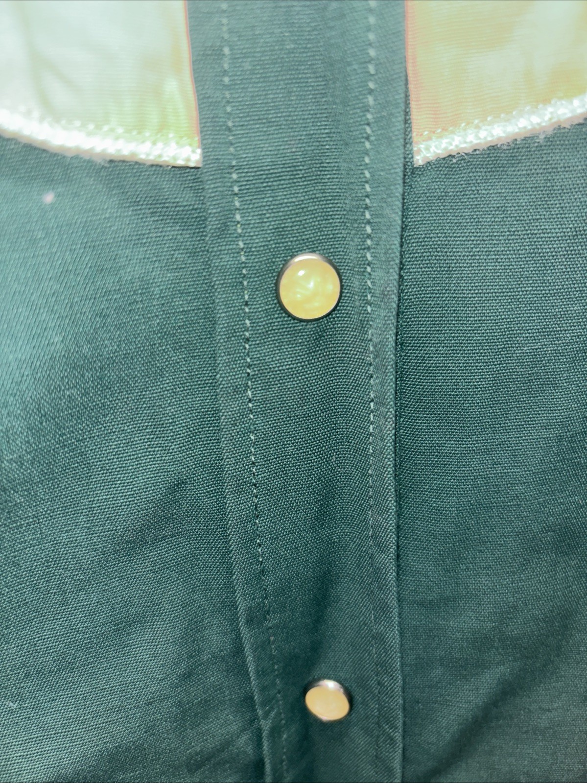Vintage Ranch Maid Western Wear Denver Green Western Shirt Small Size No Tag