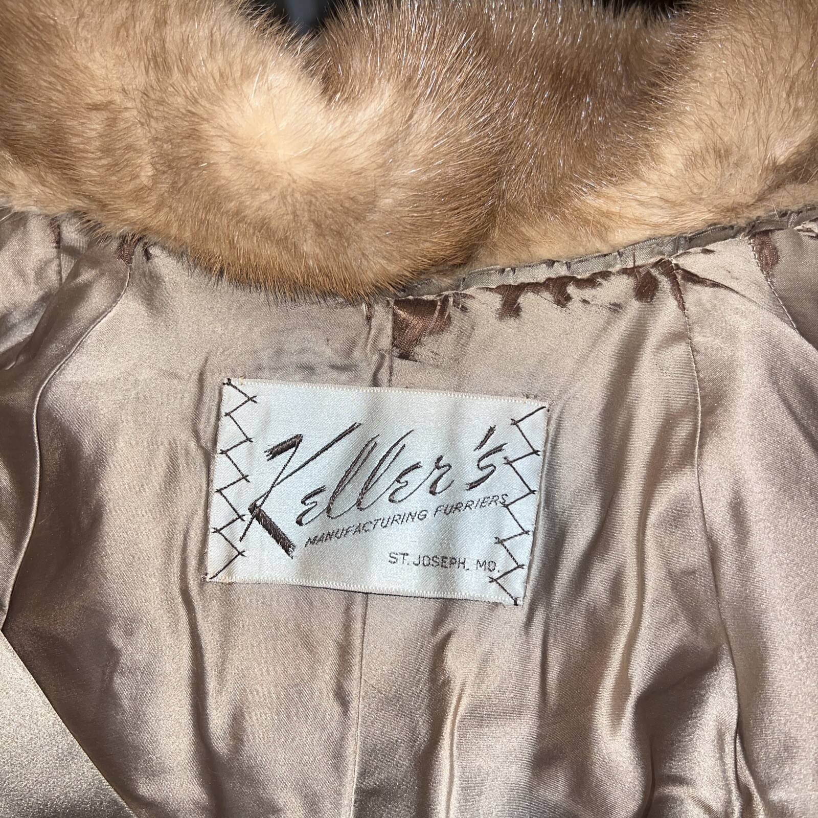 womens kellers furriers mink throw over coat vest