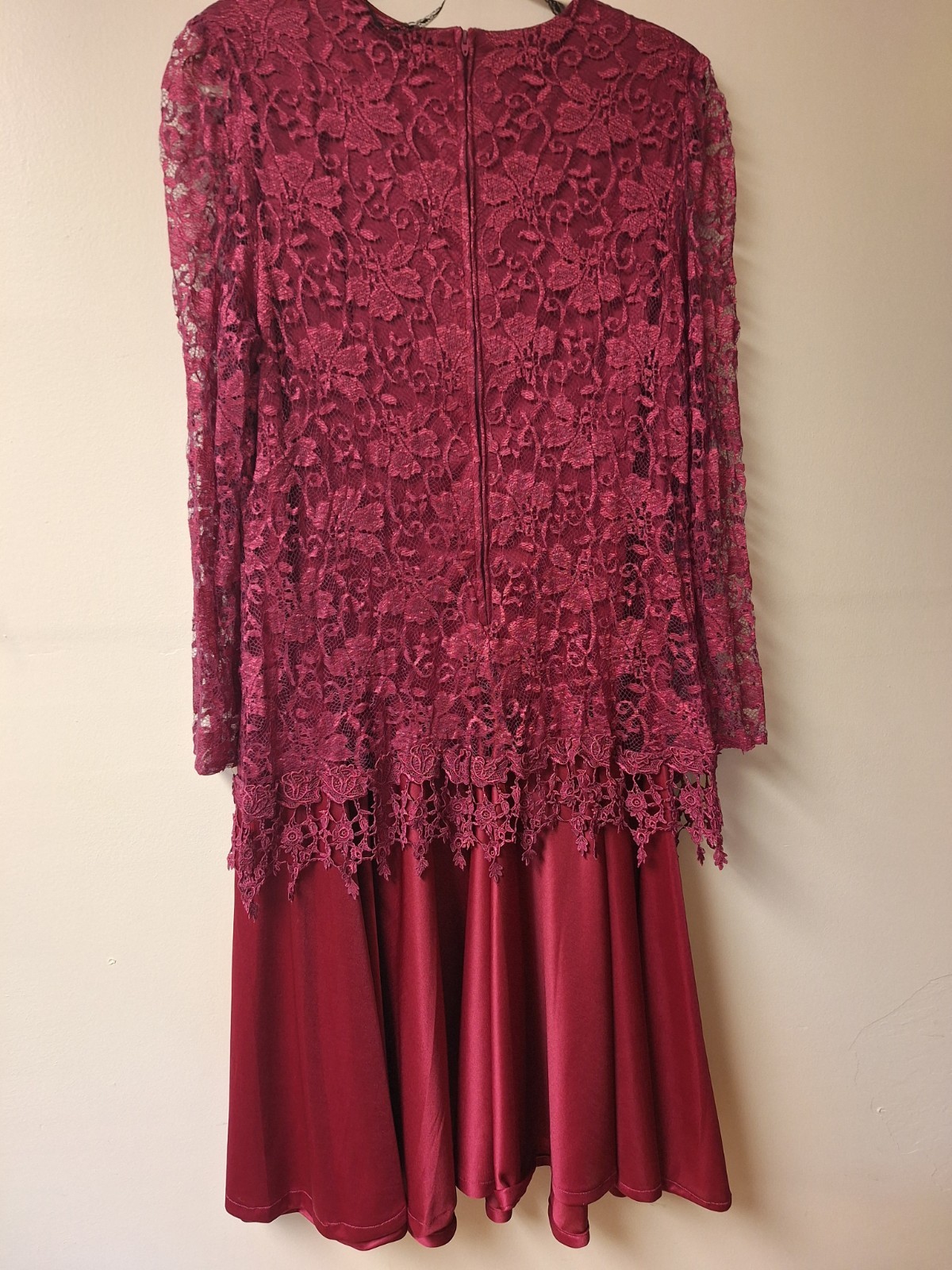 Vintage Lady Helene For Mister Jay Womens Dress Size 18 1/2 Burgandy
