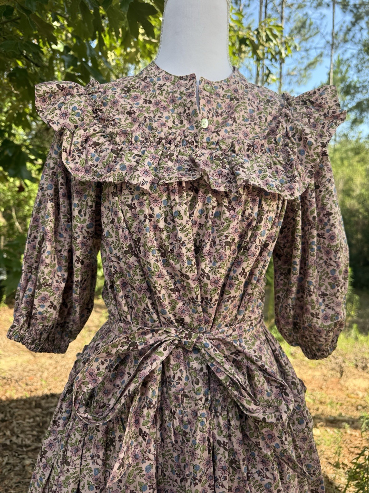 Floral Prairie Vintage Inspired Cottagecore Prairie Dress Woman’s Small