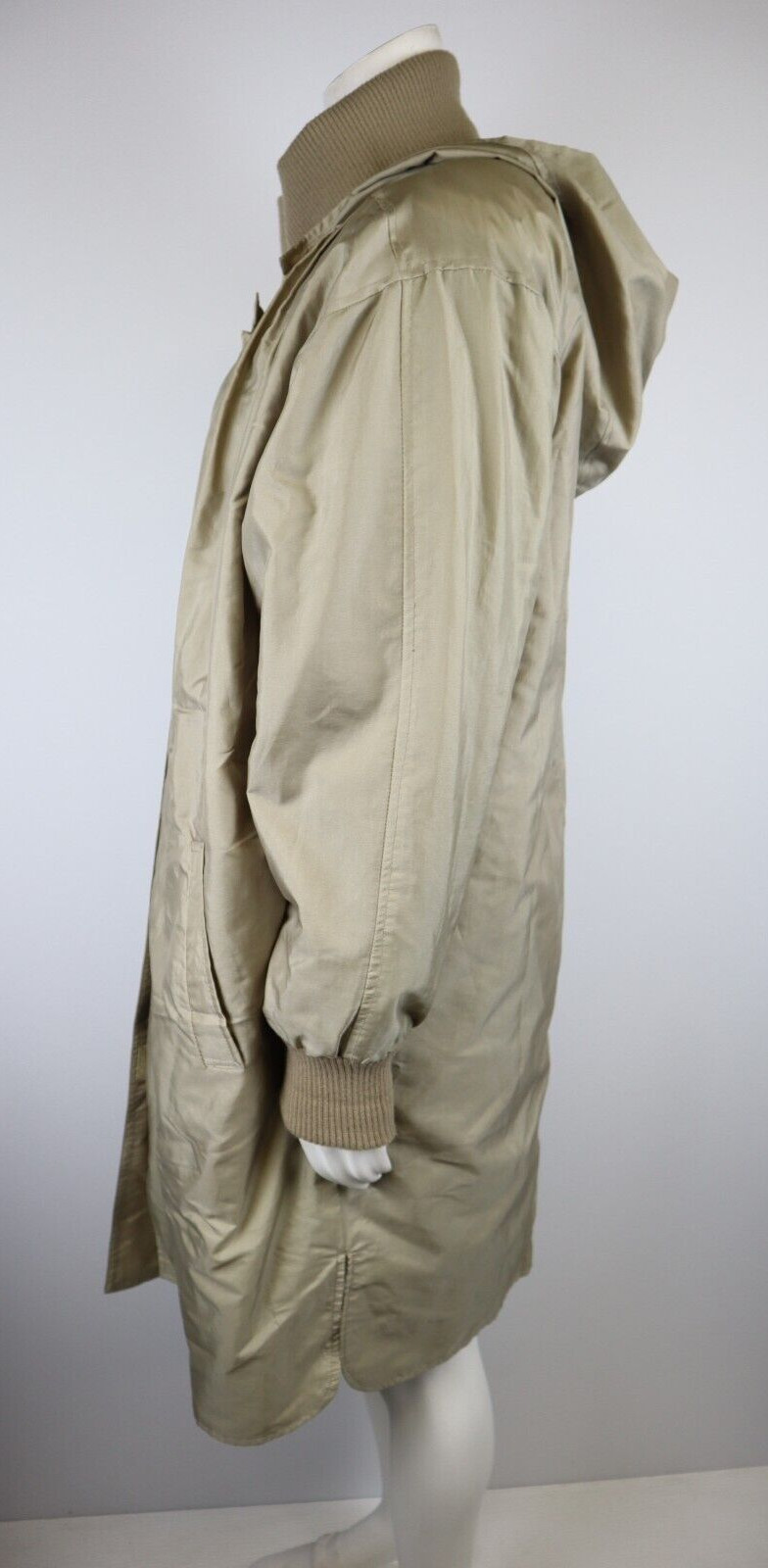 VINTAGE 80S 90S WOMEN’S BEIGE COAT – MONICA GRAY – REMOVABLE LINER & HOOD – S