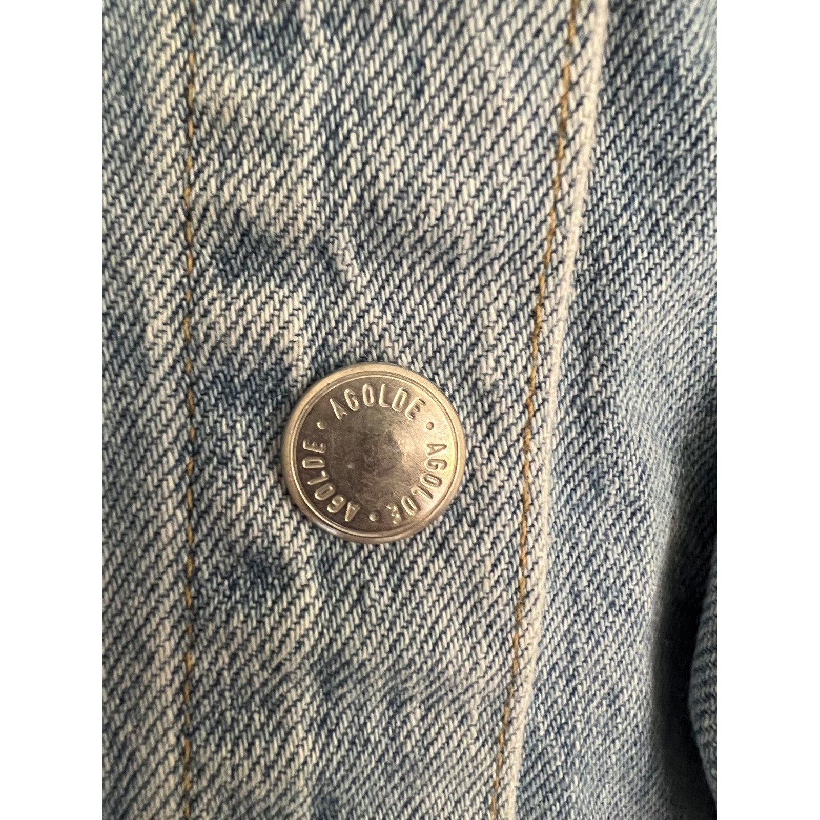 Agolde 100% Organic Cotton Womens Denim Vest Y2K Indie Sleaze Western Size M