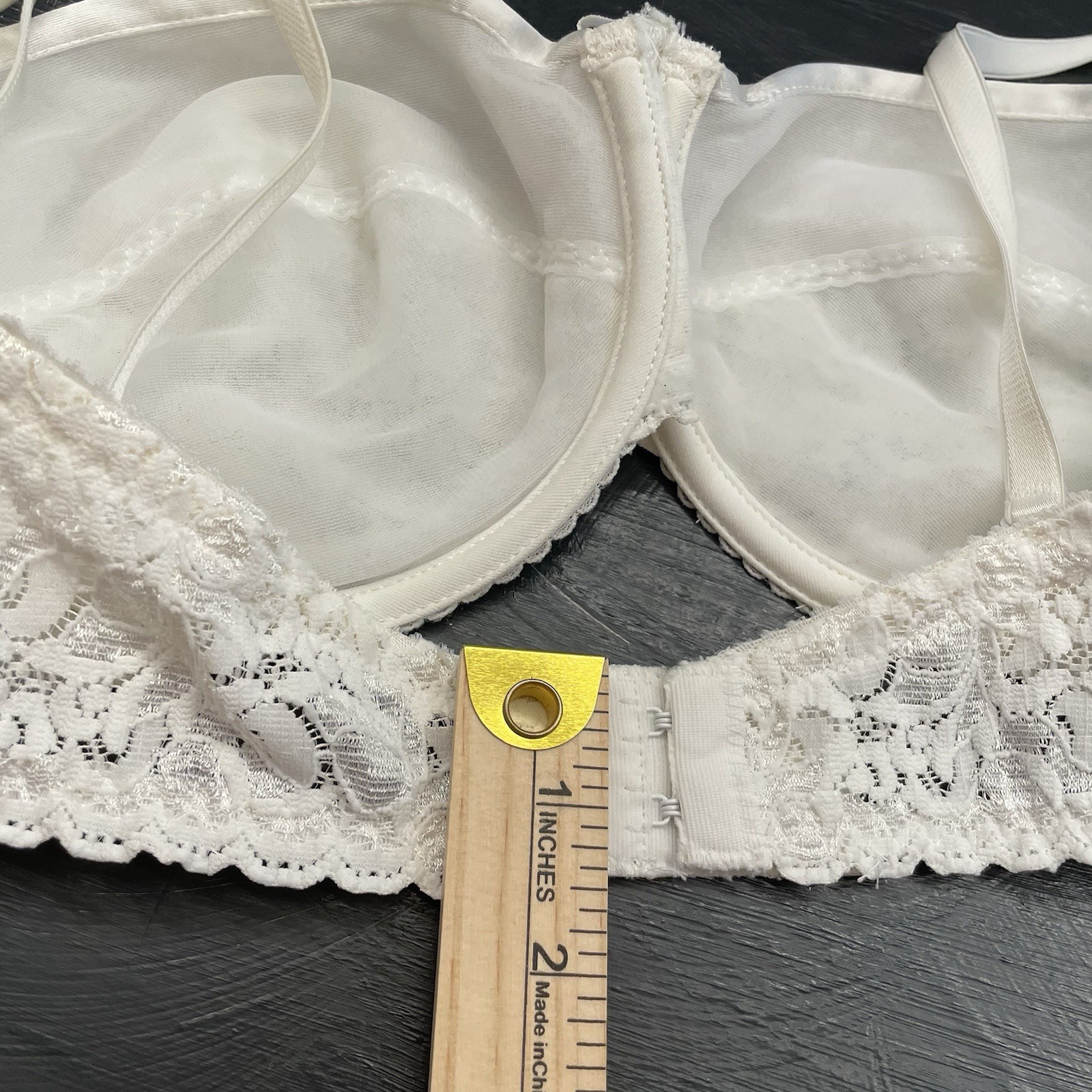 VTG Maidenform 36C Satin & Lace RENDEZVOUS Convertible Underwire Bra #8355