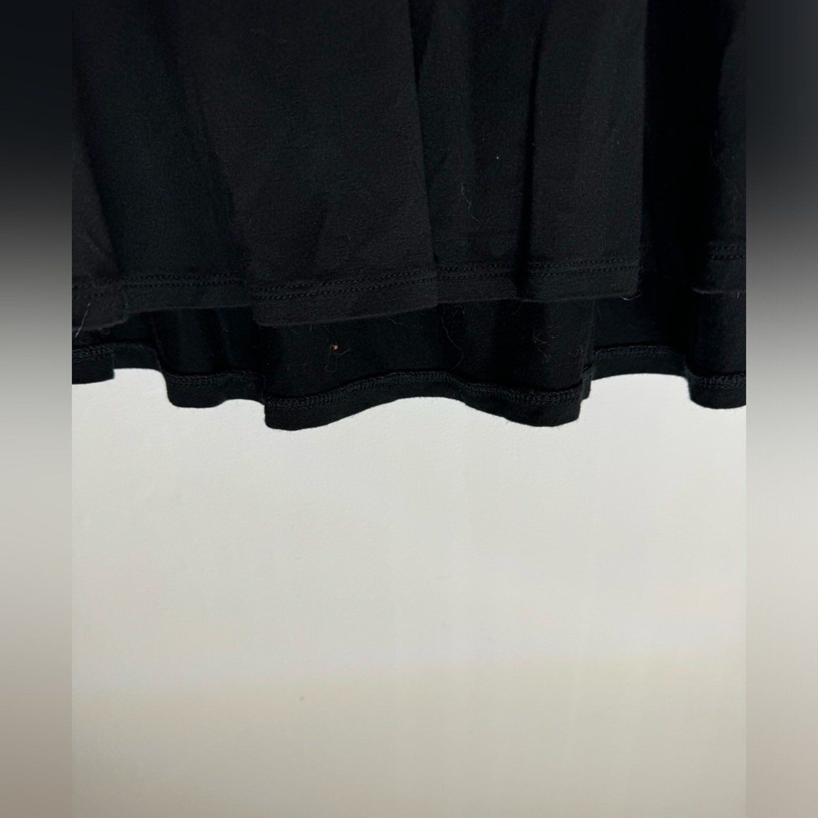 Modcloth Dress Sz Large Medium Black Long Sleeve Flowy Dress Fits 8/10/12