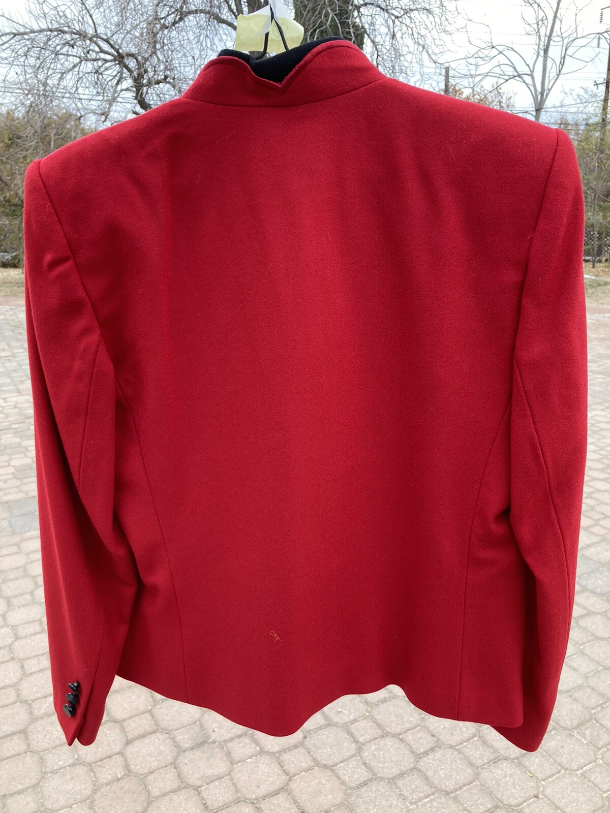 Vintage Kasper for ASL brand Women’s Red Wool Crêpe Evening Jacket Size 6