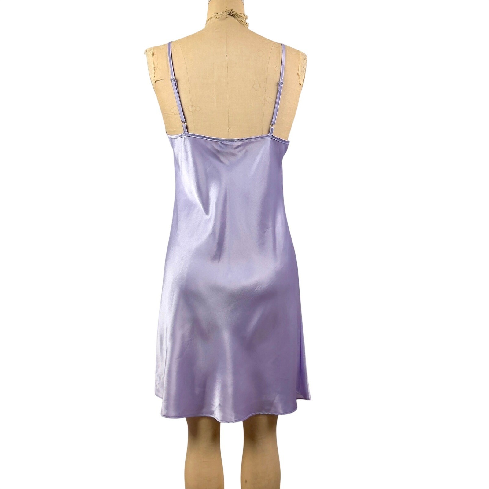 90s Gilligan O’Malley Satin Slip Dress Coquette Angelic Lavender Midi Vintage