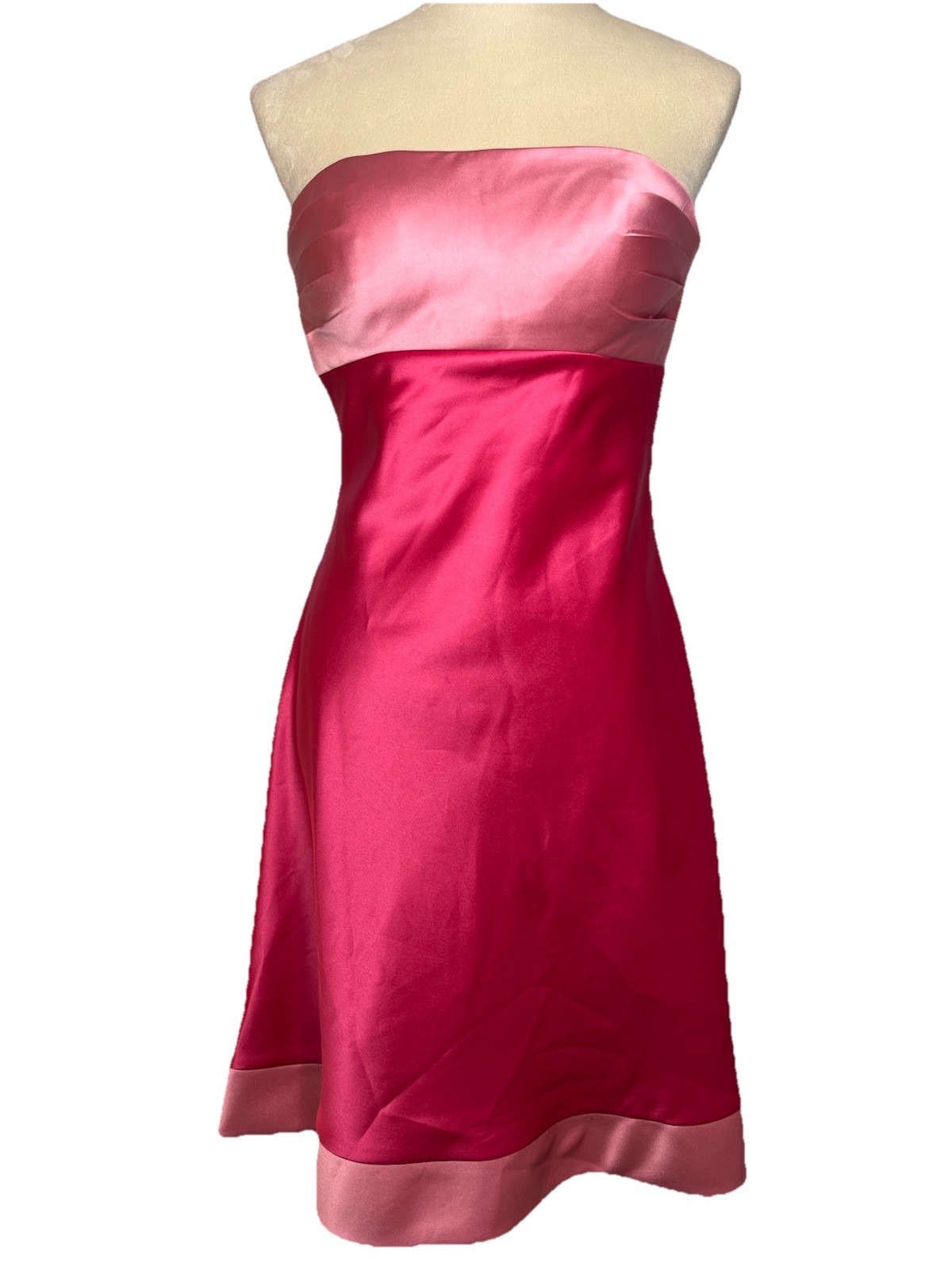 Bill Levkoff Classics Y2K Strapless Dress Pink Prom Hoco Party Gossip Girl
