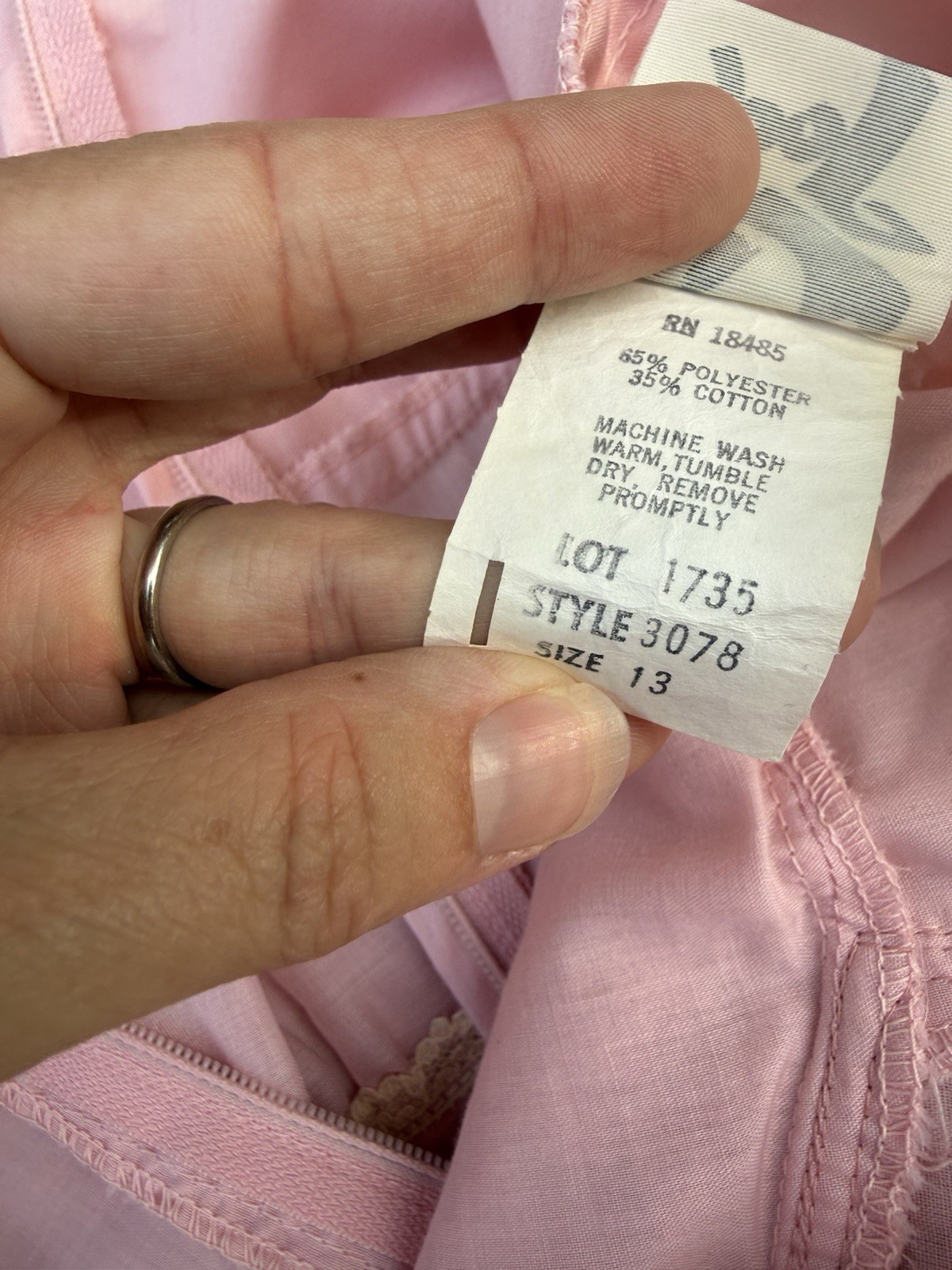 Vintage 70s Jody T Pink Prairie Maxi Dress Cottagecore Boho Fairy Size 13