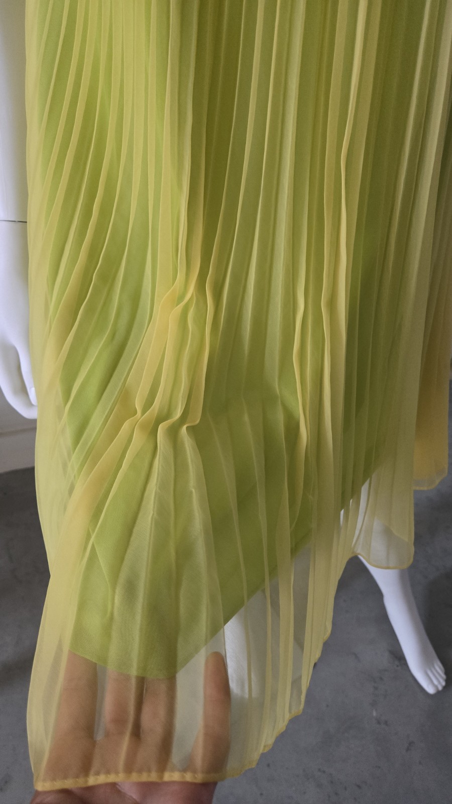 Vintage 50s 60s Babydoll Gown Peignoir Sheer Chiffon Pleats Fairycore Union Made