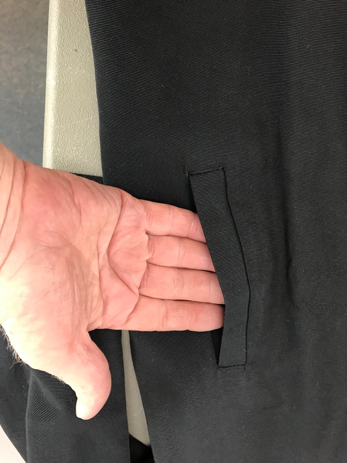 vintage Blue Black Coat Wrap (No Buttons) Size Small – Medium 24″ wide 39″ long