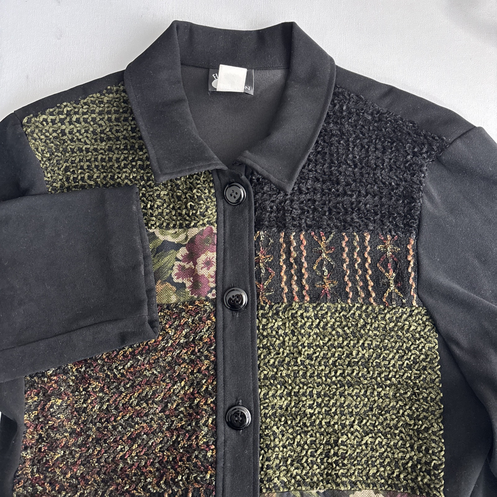 VTG First Option Jacket Women’s Size Large Made In USA Moleskin Chenille Woven