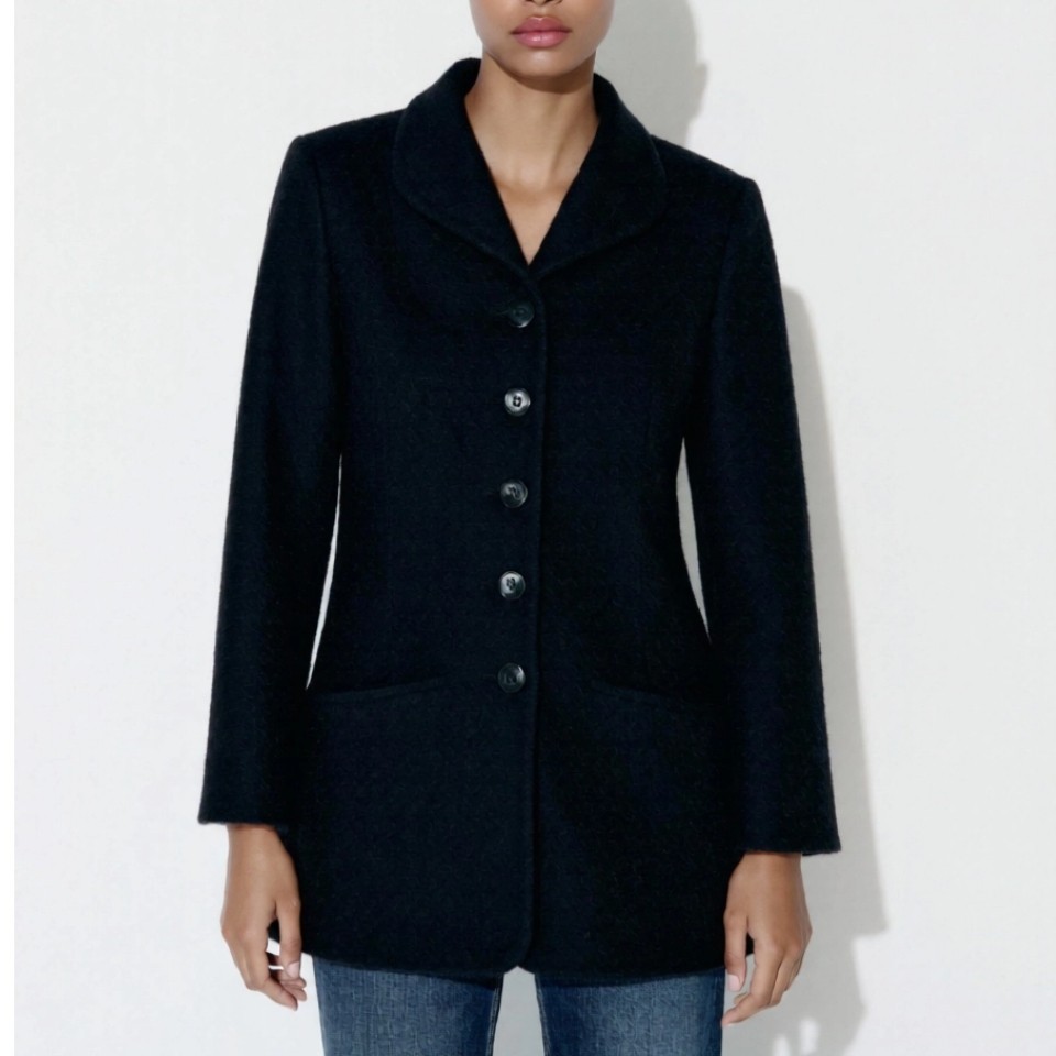 Vintage Emanuel Ungaro Solo Donna Black Blazer Women’s Size 6 Retro Designer