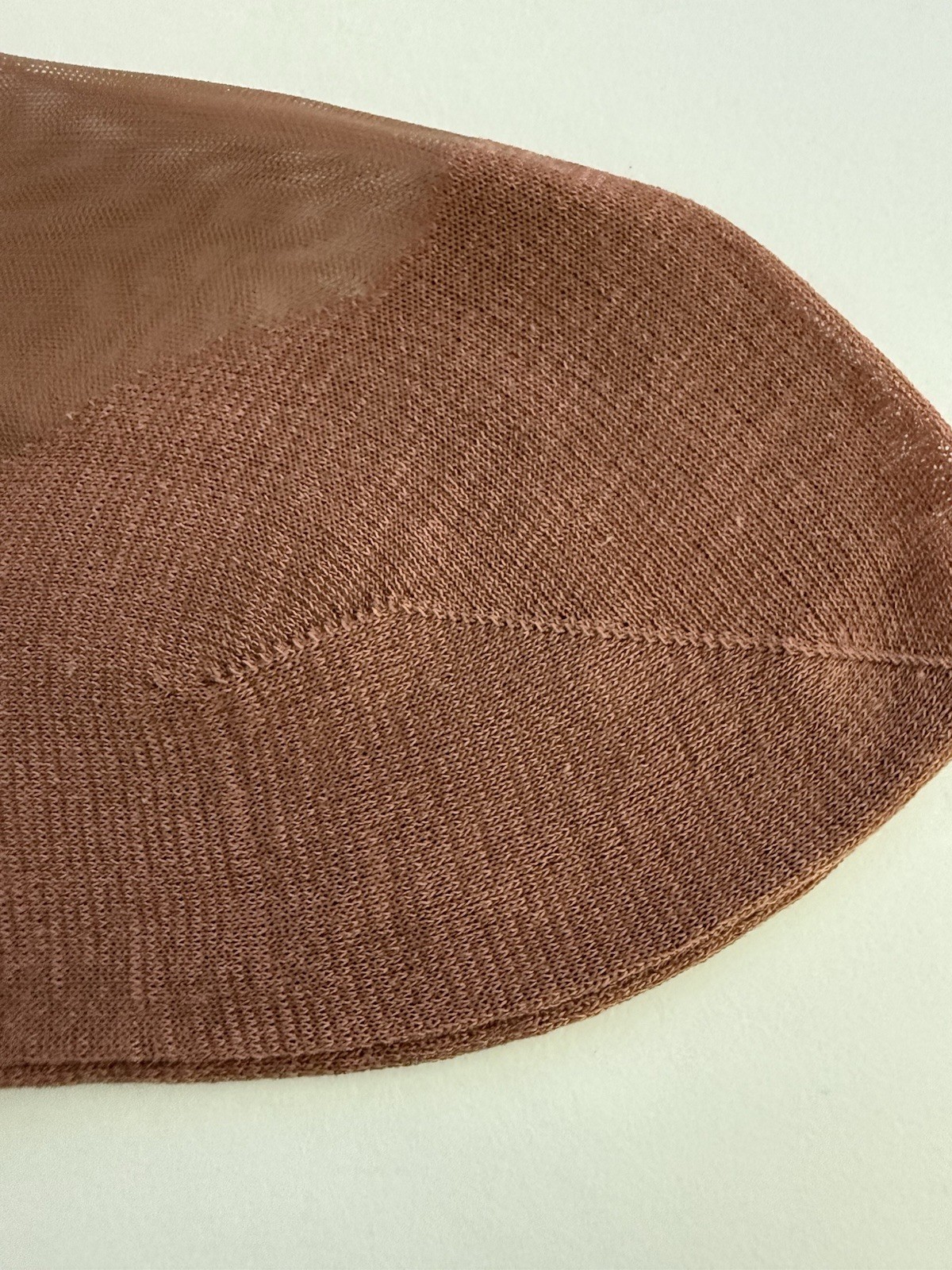 Vintage Seamed Flat Knit Service Weight Cotton Foot And Welt