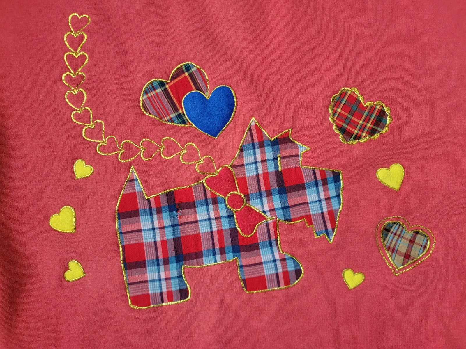 Vintage 1990s Comfy Club Nightgown Retro Night Shirt Size Medium Scotty Dog