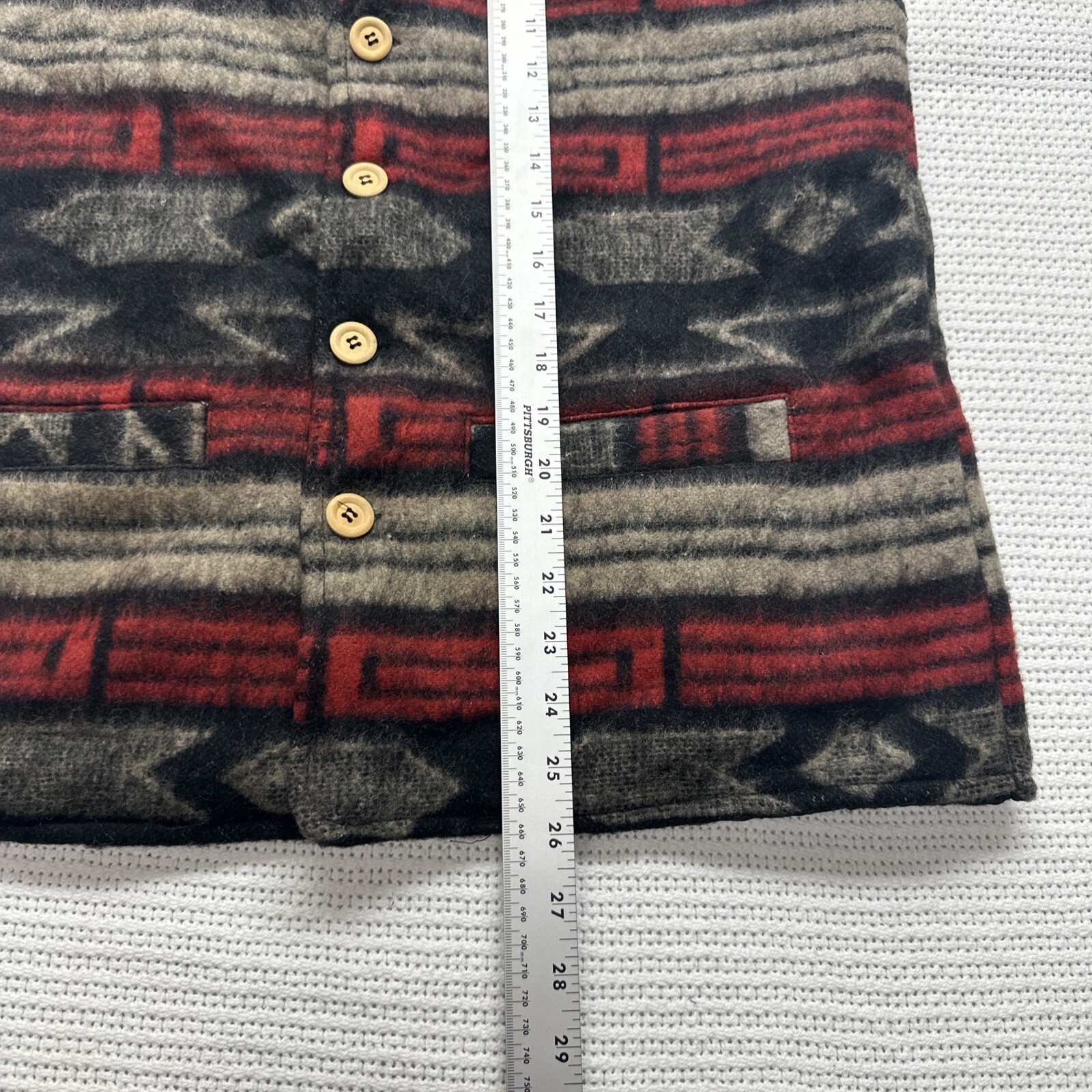NWT Vintage Speed Limit MPH Aztec Wool Blend Quilted Lined Vest Southwest Desert
