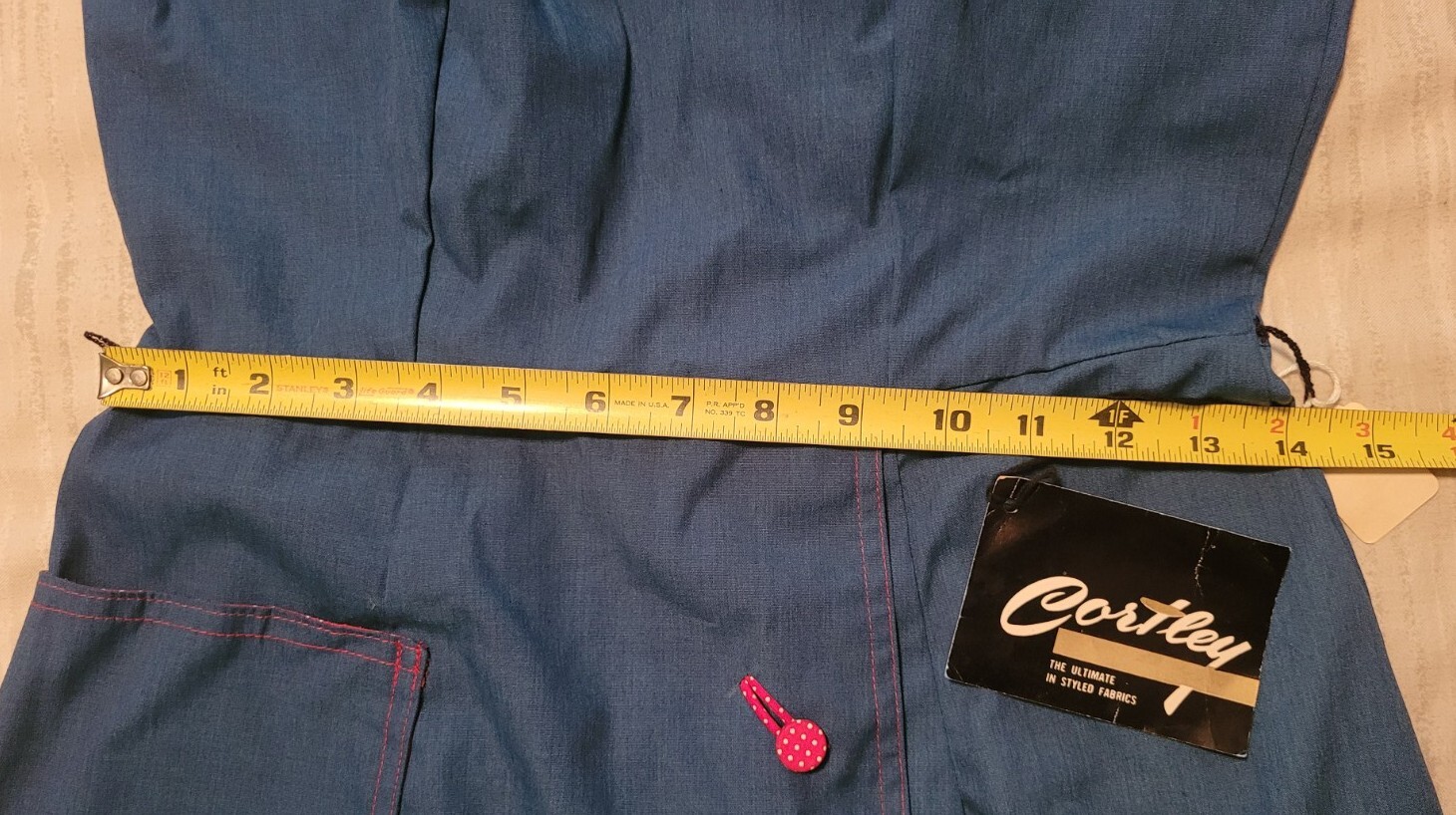 Vintage Ladies Garment Workers Union Made Dress Cortley Clarion Textile Corp