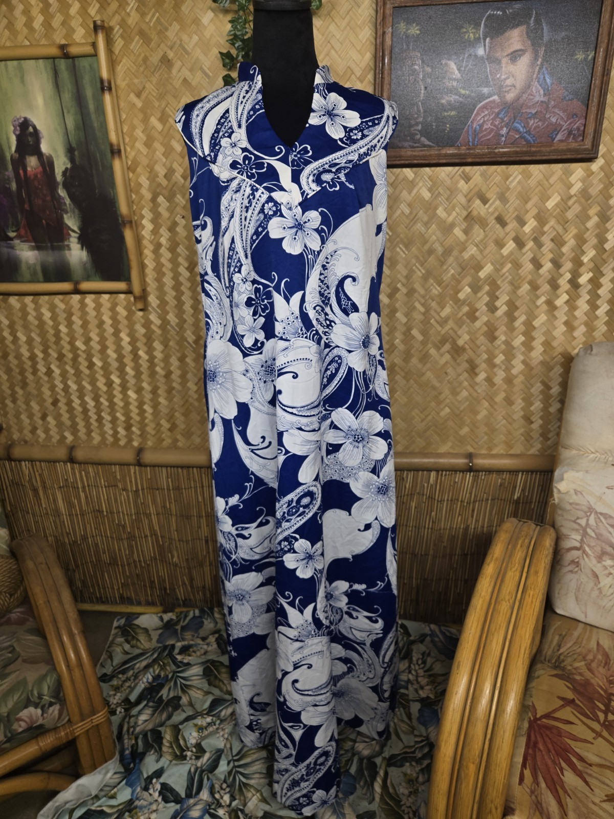 Vintage Liberty House Of Hawaii Brand Hawaiian Maxi Aloha Dress w1189