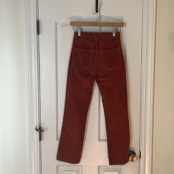 Veronica Beard | Carly Kick Flare Rust Brown Western Bootcut Corduroy Pant Sz 23