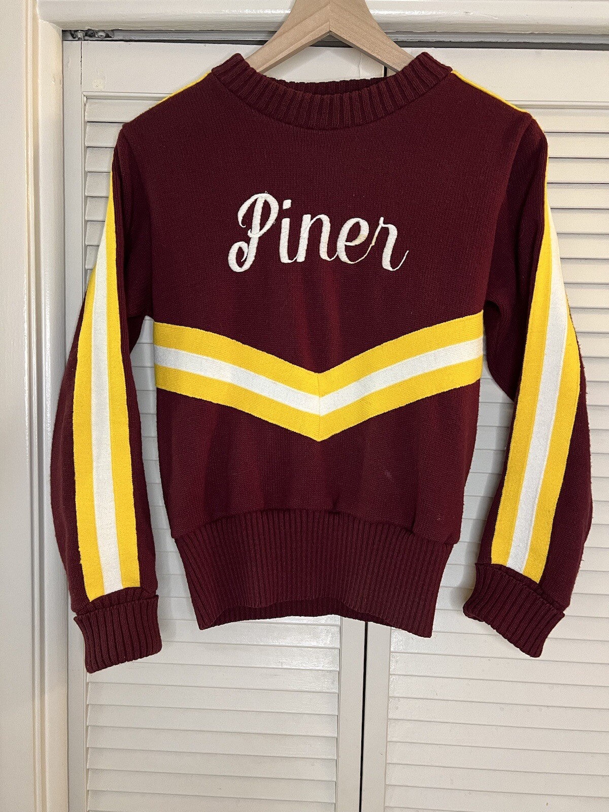 Vintage Piner Varsity Spirit Fashions Cheer Sweater Size 38 Made in USA