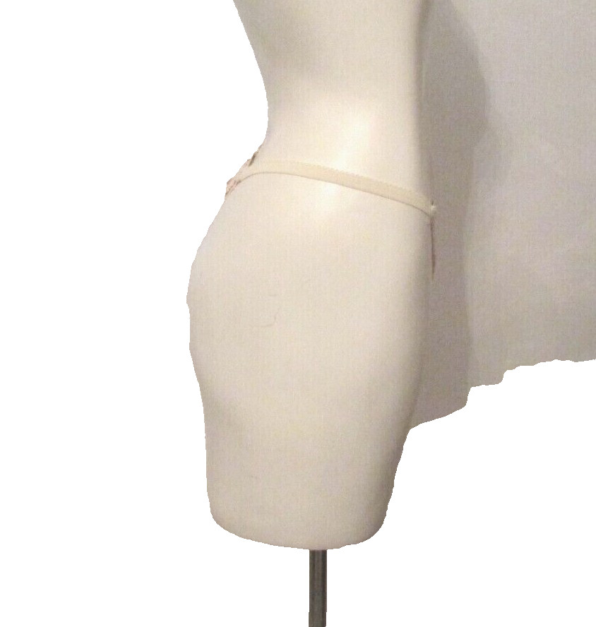 80s Sanmark Stardust Semi-Sheer Floral Chiffon V-G-String Thong Bikini Panties M