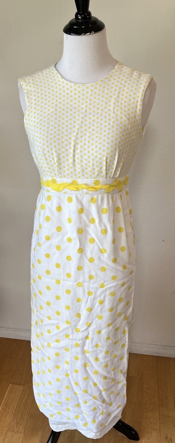 VTg Liberty House By Kiyomi Polka Dot Maxi Cotton? Bow 60s Mod