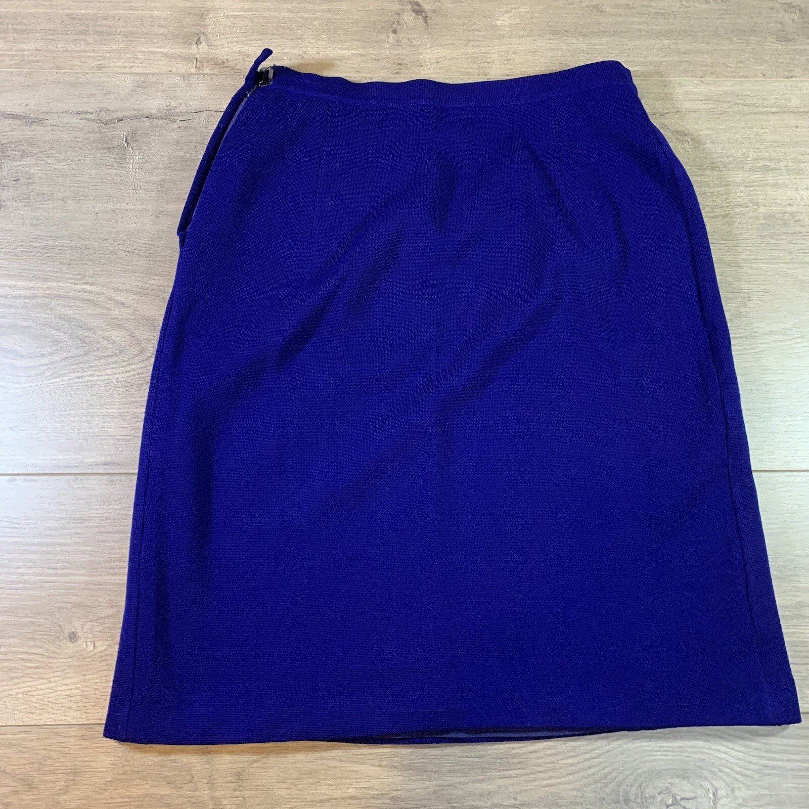 Vintage Gino Paoli Italy Mod Skirt 1960’s 100% Wool Womens Blue Lined Italy
