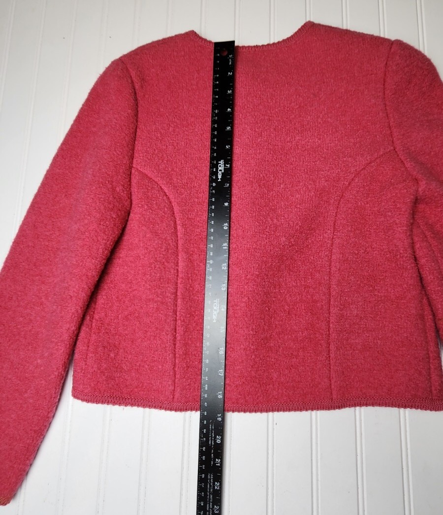 Vintage Pink Barbiecore Jacket Virgin Wool Cropped Blazer Hunter Sportswear