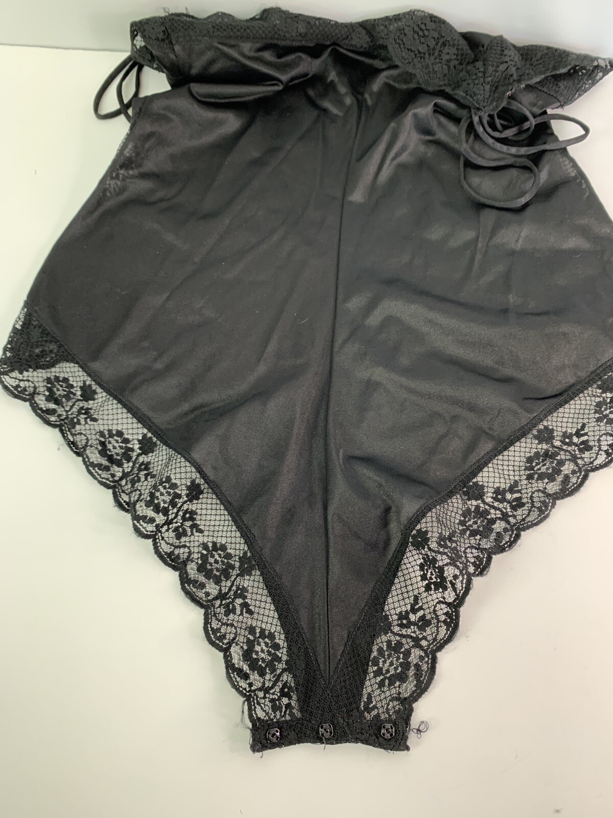 Vintage Lingerie Romper One Piece Women Size XS to Small Teddy Bodysuit Lace