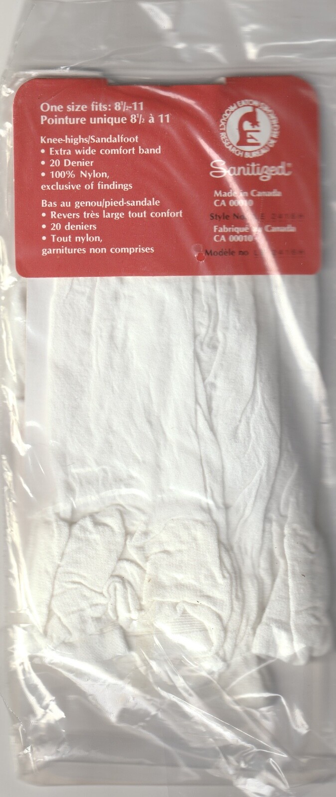 Vintage Eaton Vanity Fair Knee High Stockings Sandalfoot 2 Pair Pack 80’s