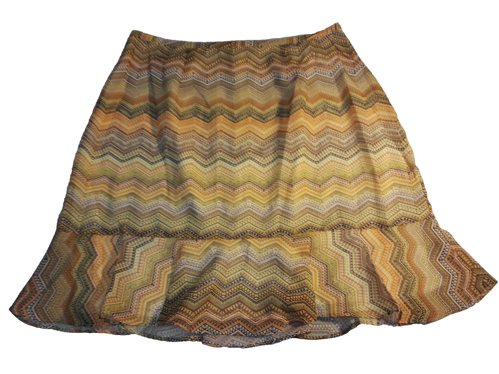 XOXO SKIRT ZIG ZAG Flounce Skirt Retro Style Waist 27 in SIZE 9 VINTAGE