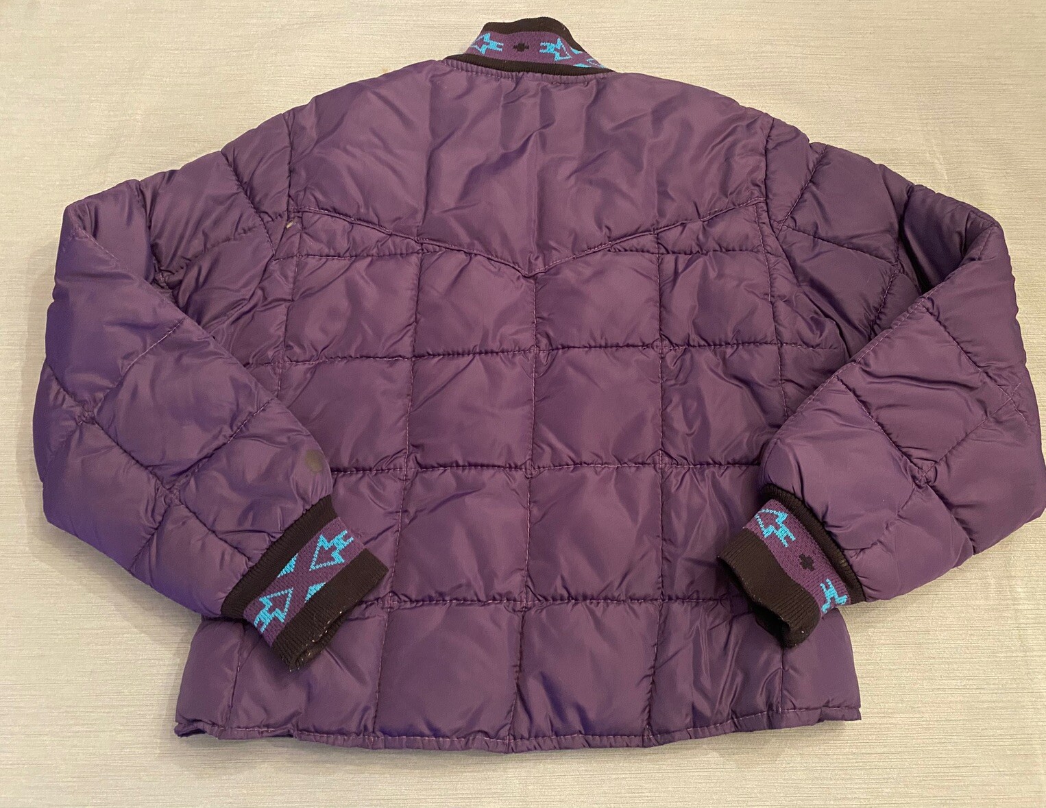 Vintage Walls Insulated Puffer Coat Aztec Purple Women’s Size S 90’s Southwest