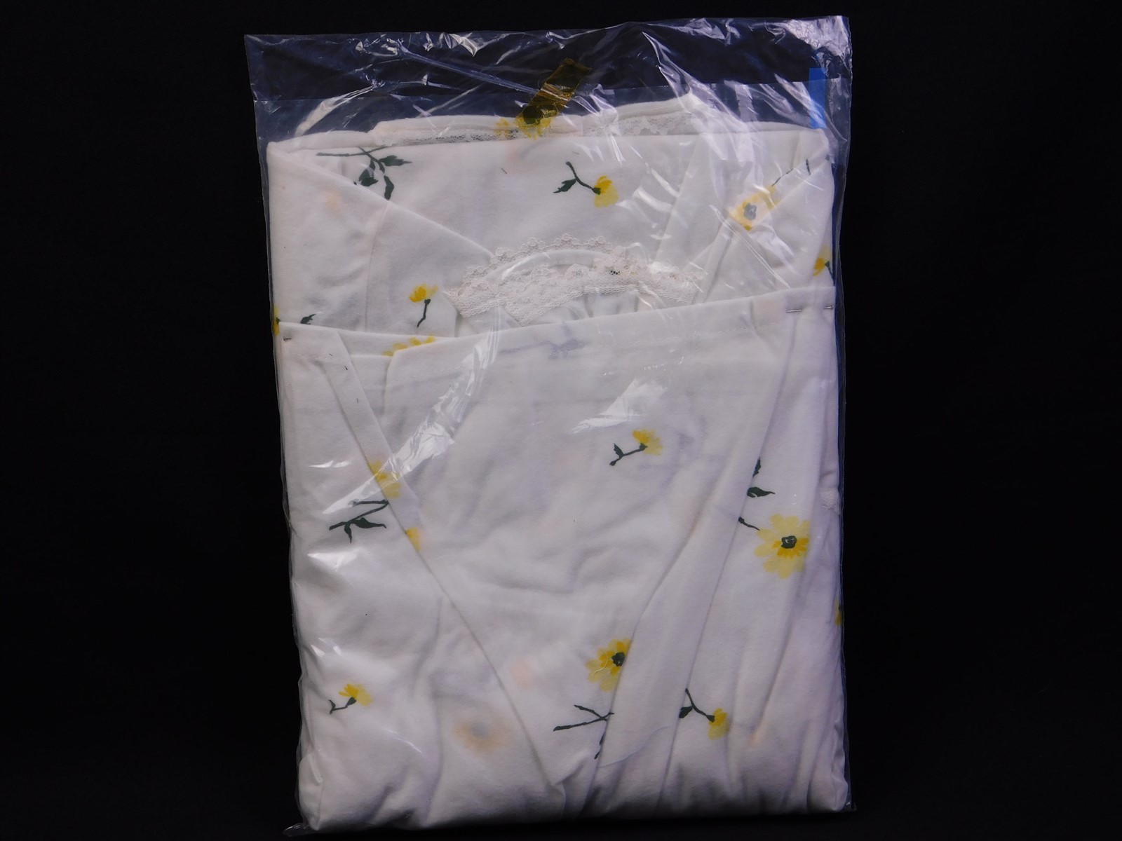 NIP Girl’s 2 Pcs Vtg Sears 1960’s White & Yellow Flowers Pajamas Sz 12
