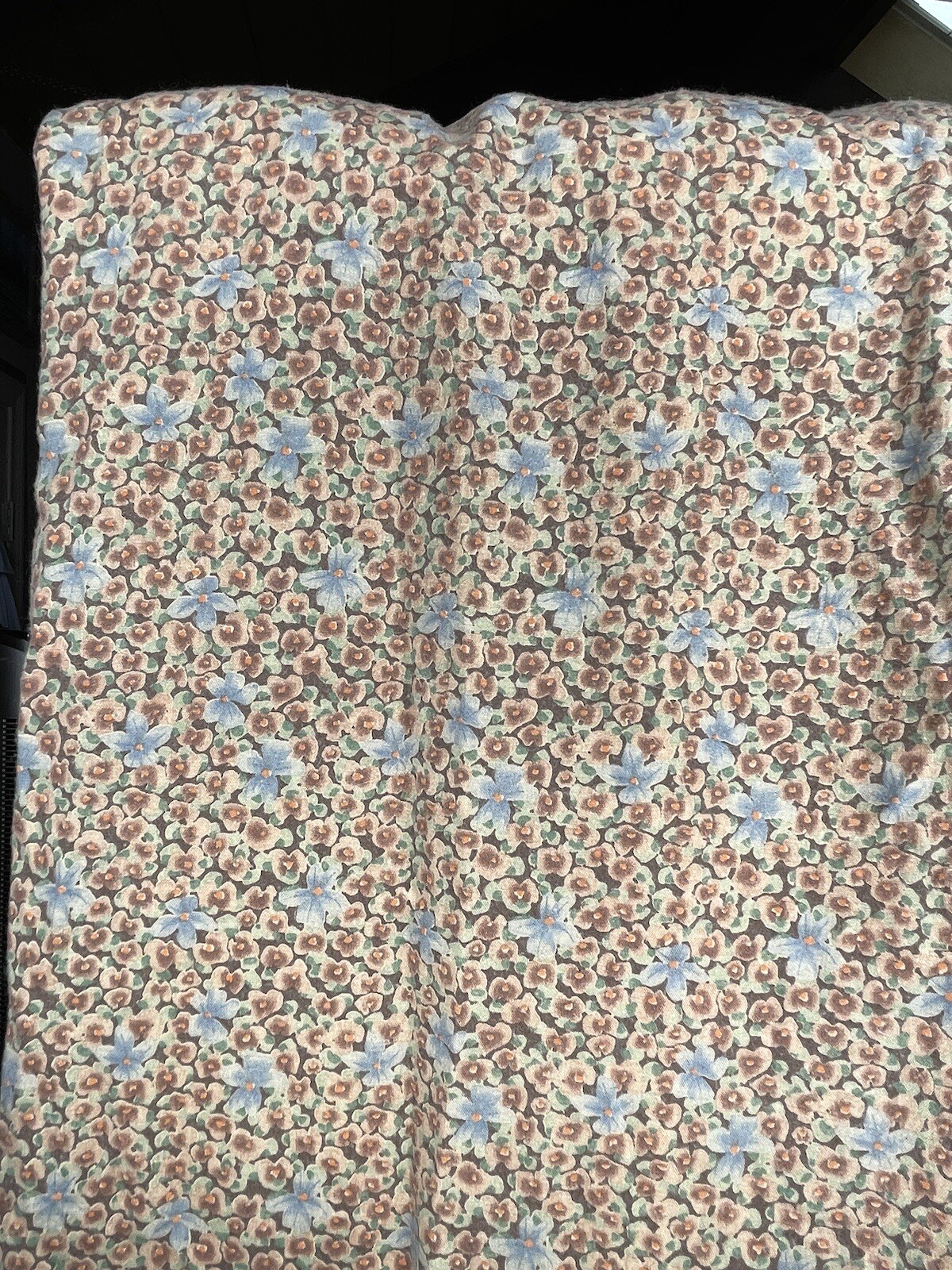 WOMEN’S VINTAGE LONG SLEEVE PEASANT PRARIE DRESS DITSY FLORAL TAN FITS SIZE SMAL