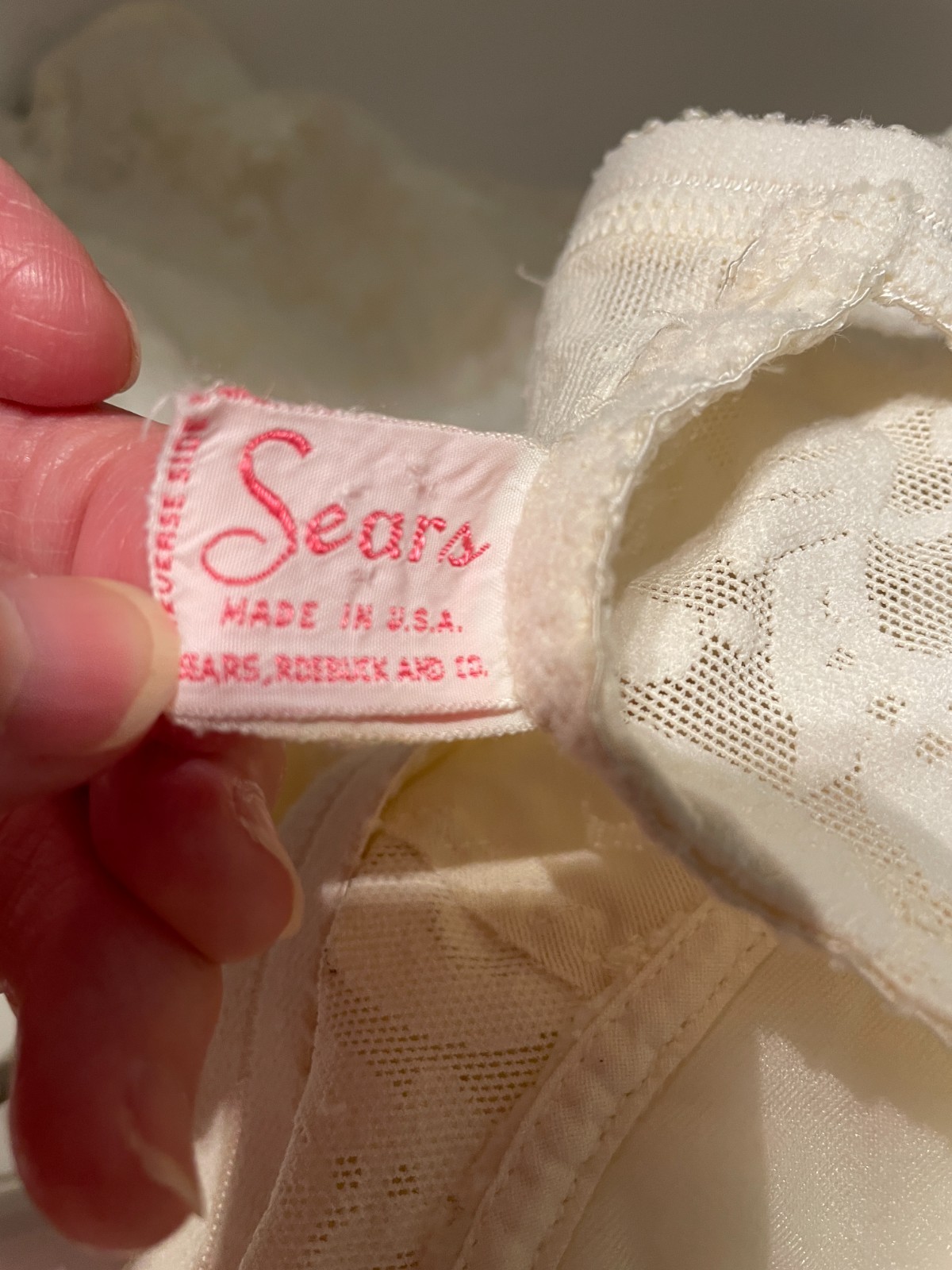 Vtg 1960s/1970s SEARS 34A Shapewear Bodysuit Trim Full Body Shaper Girdle IVORY
