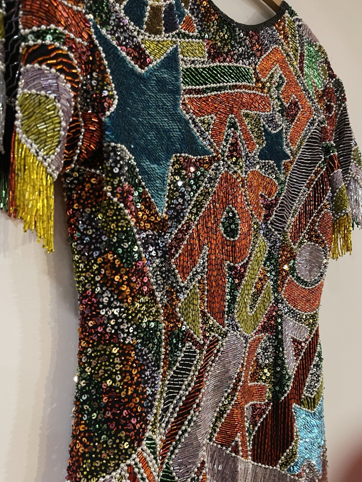 Vintage 80’s Designer Naeem Khan Riazee Nights Beaded Sequin Cocktail Dress