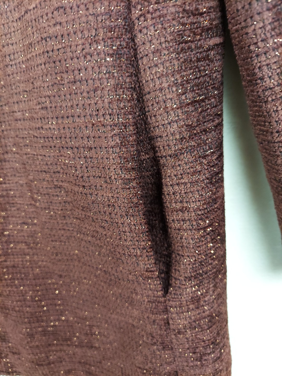 VTG 90s Criscione NY 2 PC Tweed Dress Suit Womens Large Shimmer Quiet Luxury