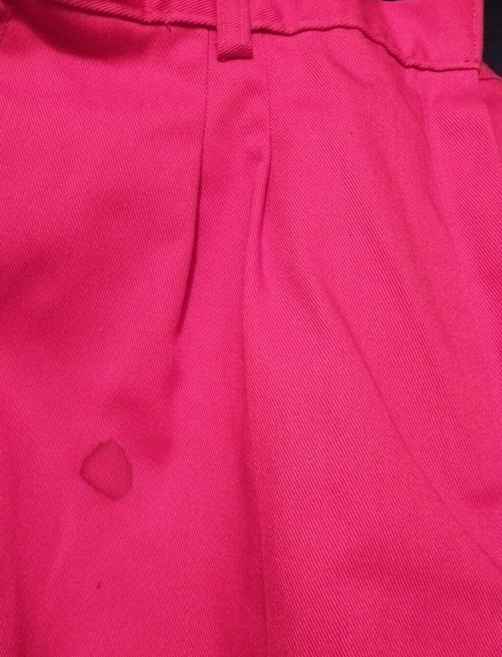 Vintage Original Mom Pants 26×28 Red Orange Pleated Tapered Leg Cotton Handmade