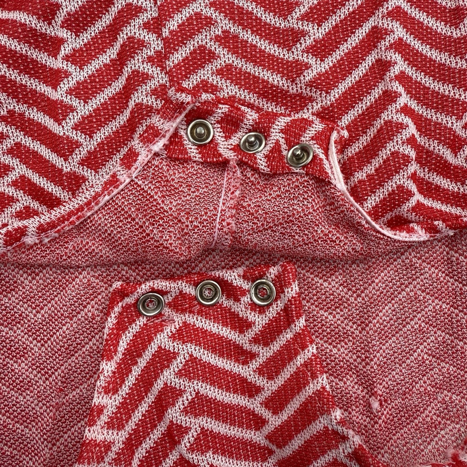 70s Retro Take 1 long-sleeve snap-crotch bodysuit Pointed Collar Nylon Poly SZ M