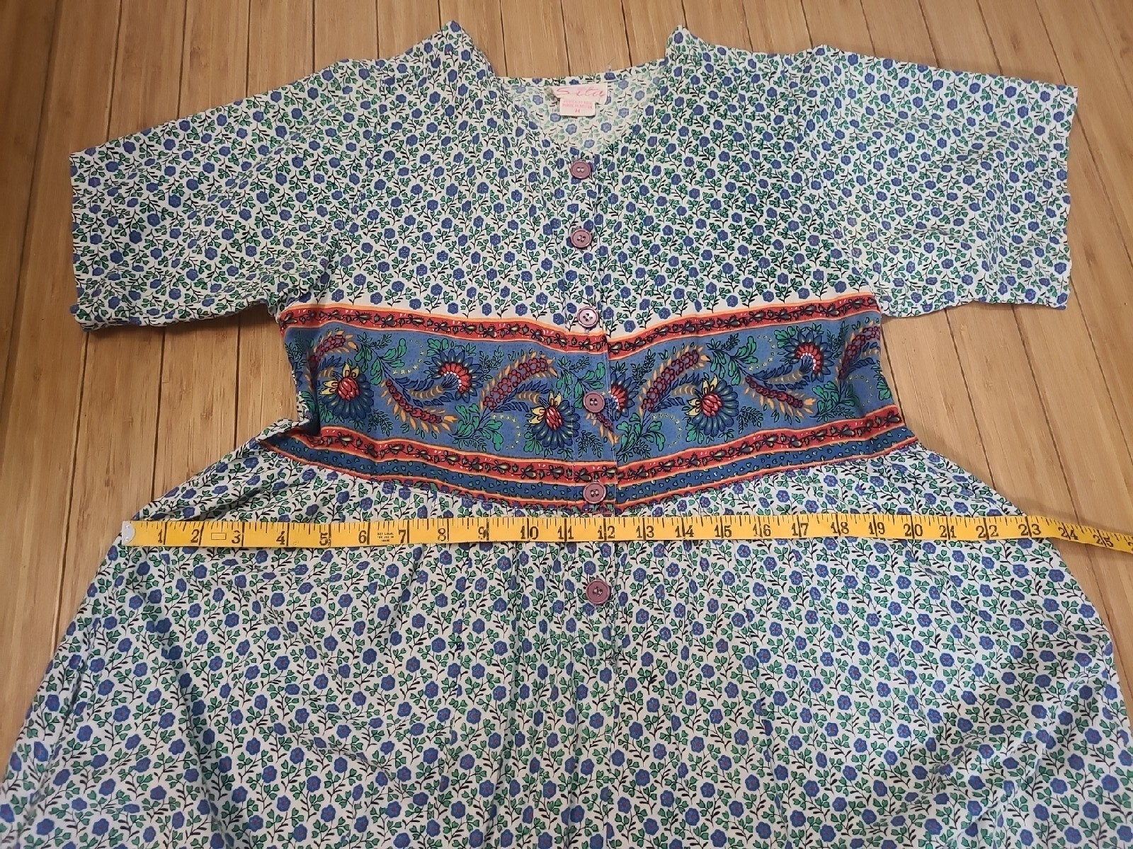 Vintage Wide Leg Jumpsuit Womens M Cottage Oversized SPRING Lagenlook Jumper