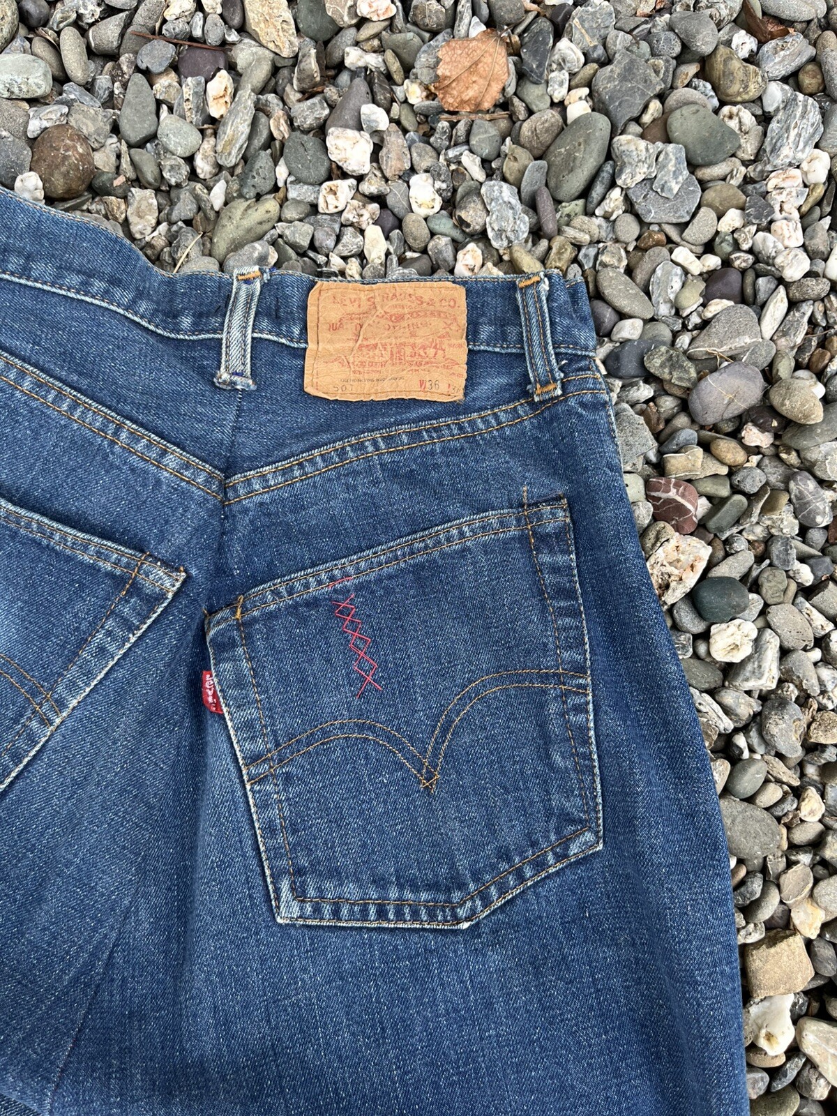1970s Levi’s Maxi Skirt Redline Selvedge Denim DIY Single Stitch Vintage