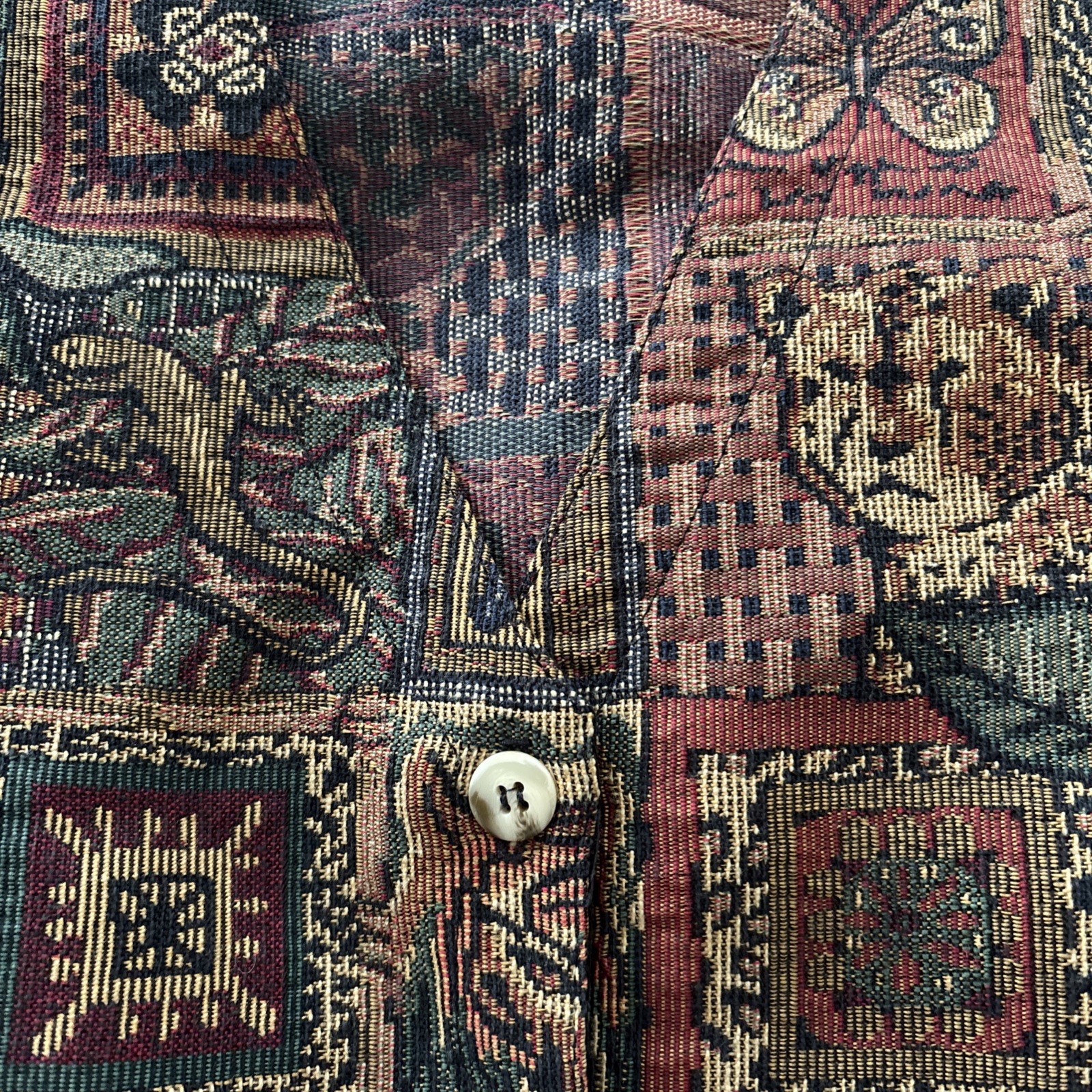Vintage Tapestry Animal Print Pattern Boho Style Vest Women’s XL | On The Verge