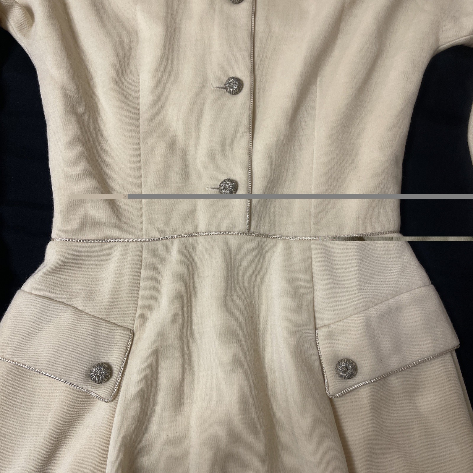 Vintage Geoffrey Beene Cream Dress Size 6