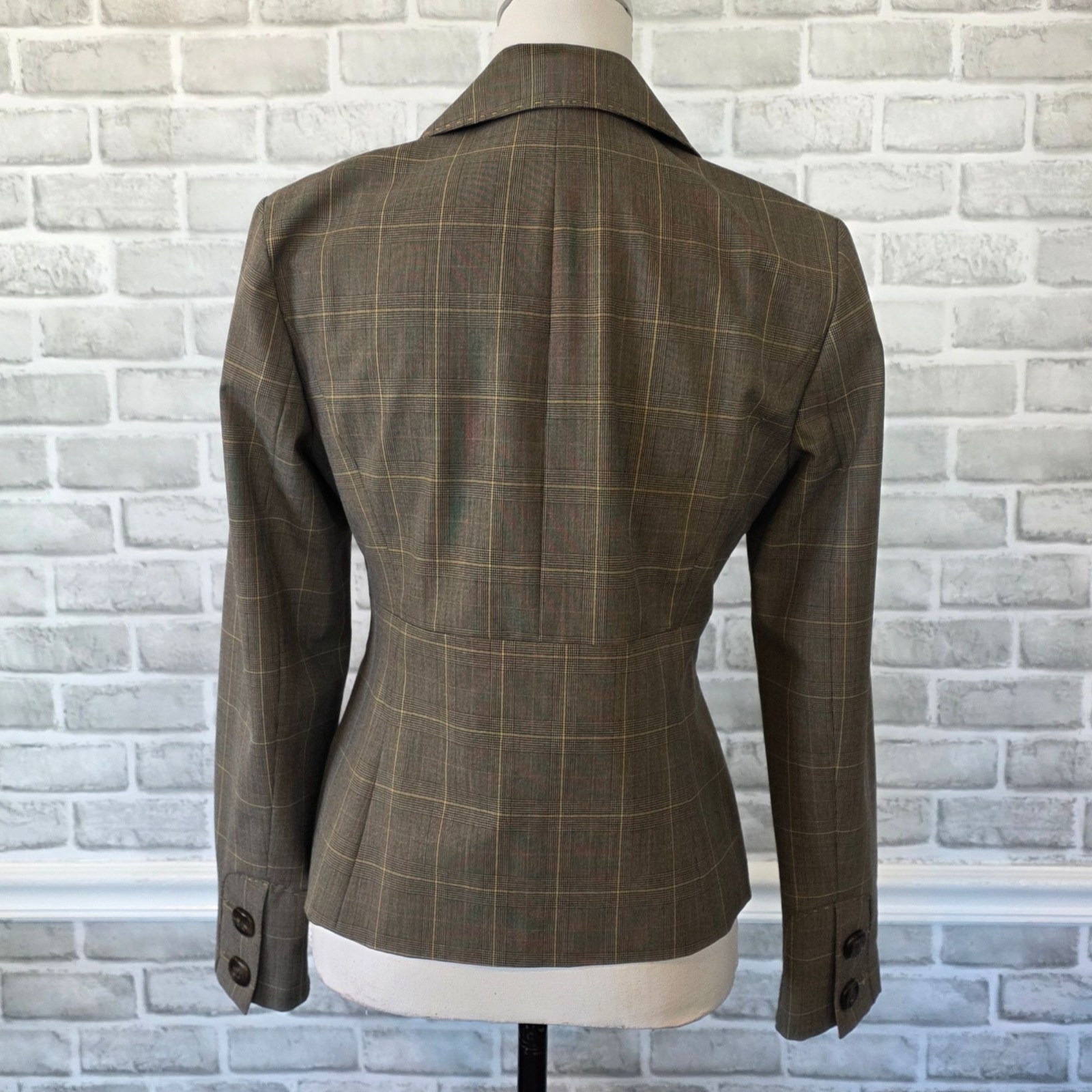 Vintage Harold’s USA Plaid Equestrian Blazer Novelty Horse Bit Lining 4 Acadamia