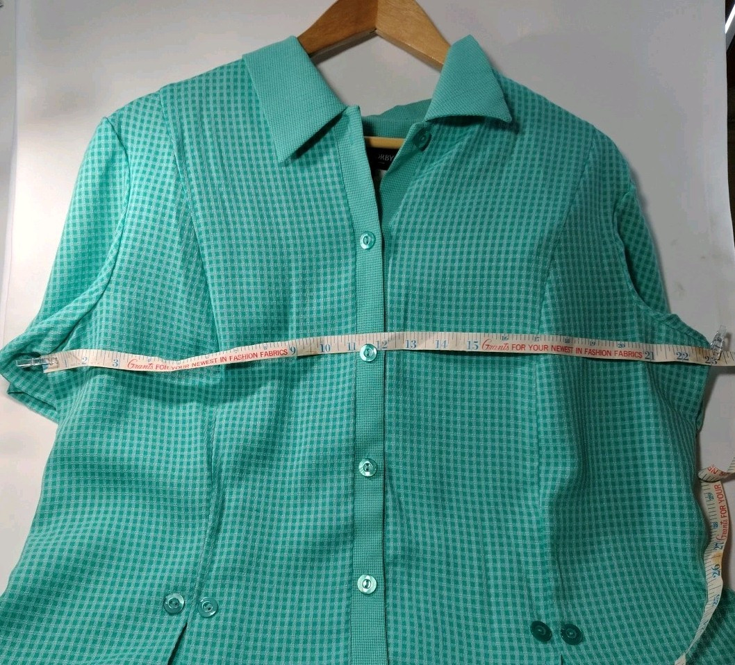 Miss Dorby Size 18 Vintage 2 Piece Aqua Dress
