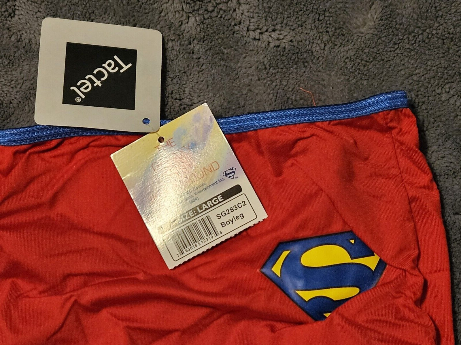 SuperGirl Intimates Women’s Boyleg Nylon Spandex Panties Sz: LARGE Color: RED