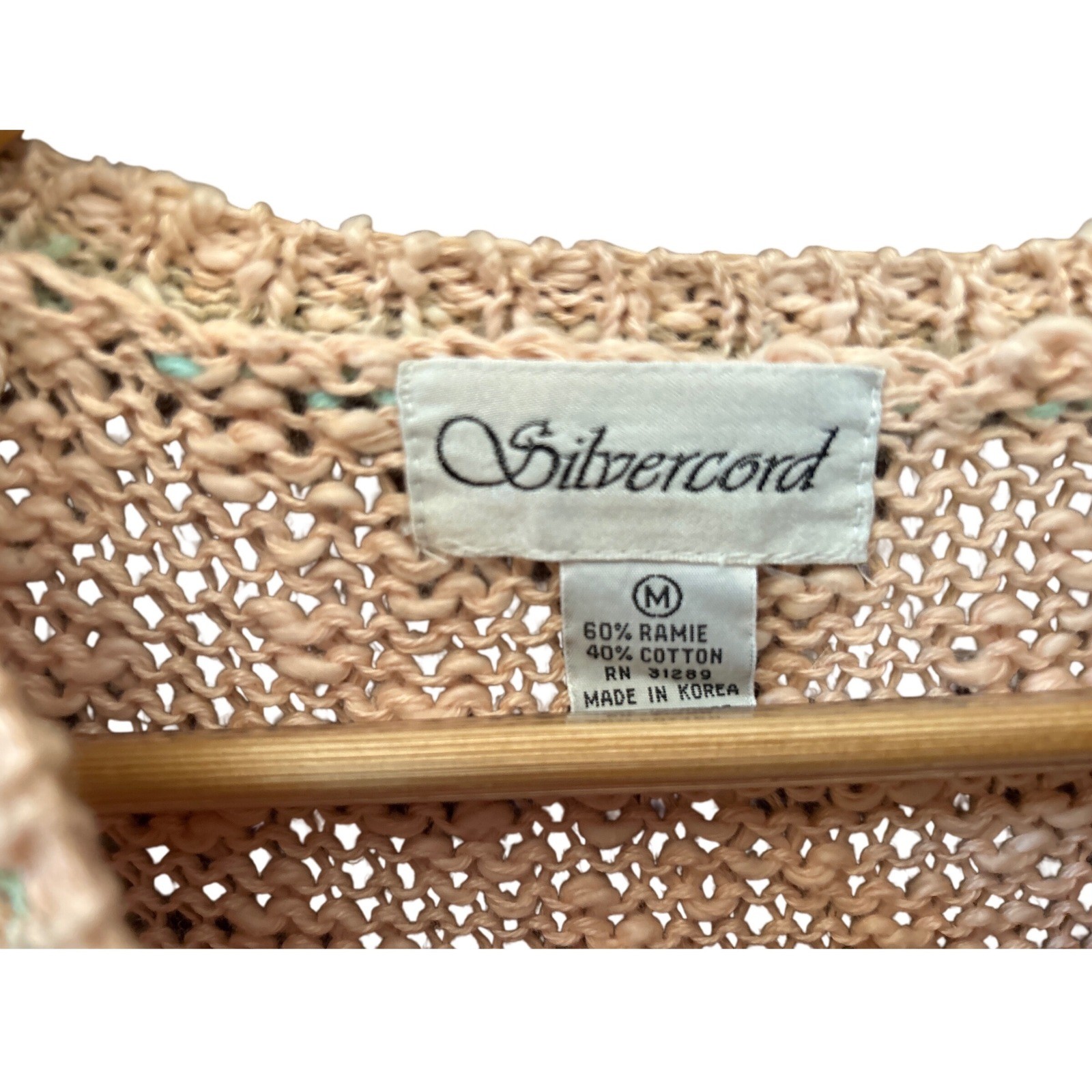 Vintage 90s Silvercord Sweater Cottagecore Grandmacore Preppy Soft Girl Coquette