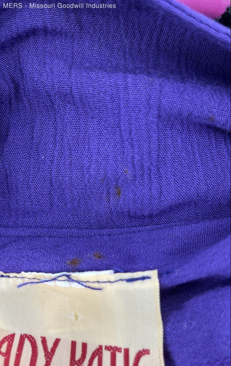Lady Katie Womens Purple Solid Button Front Short Sleeve Dress Size 16